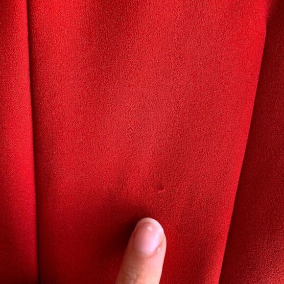 Kimono Wrap Red Gown - Picture 9 of 11